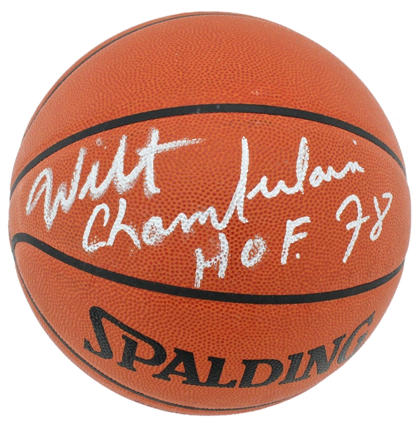 Wilt Chamberlain Near-Mint Signed Official NBA Basketball w/ "HOF 78" Inscription (Beckett/BAS)