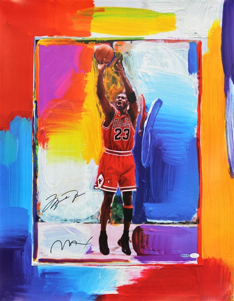 Michael Jordan Signed Limited Edition 26" x 33" Peter Max Lithograph (Upper Deck & JSA)