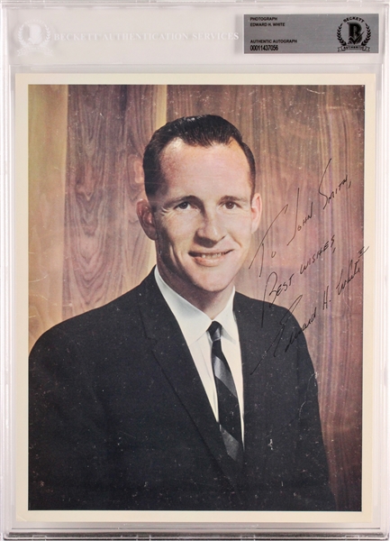 Apollo 1: Edward White Signed 8" X 10" Photograph (Beckett/BAS Encapsulated)