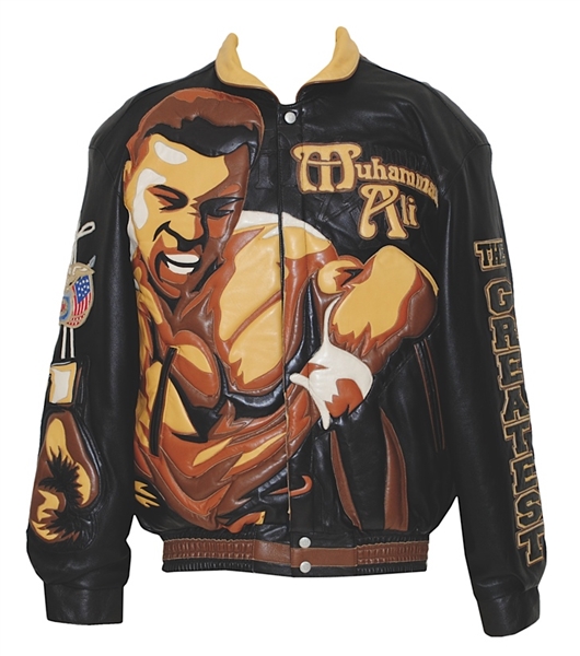 Muhammad Ali Signed One-of-a-Kind Leather Jacket from Alis Fight Night 2000 (JSA & Hamilton LOA)