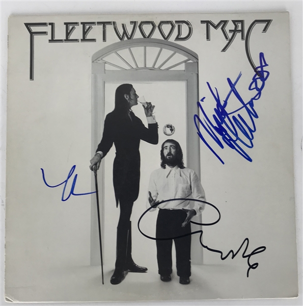 Fleetwood Mac Group Signed Self-Titled Album Cover w/ 3 Signatures (JSA)