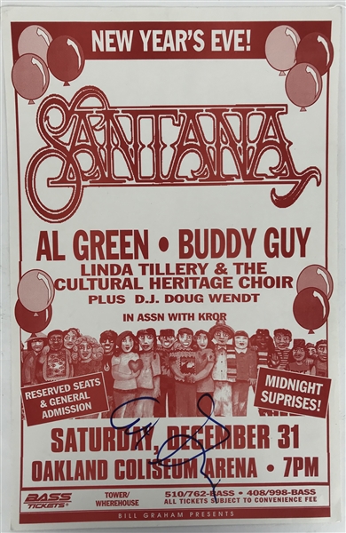 Al Green Signed 11" x 17" Original Santana Poster (Beckett/BAS)