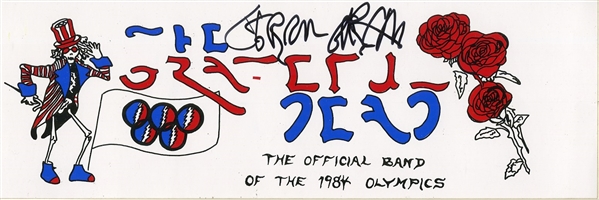 The Grateful Dead: Jerry Garcia Signed 1984 Olympics Bumper Sticker (Beckett/BAS)