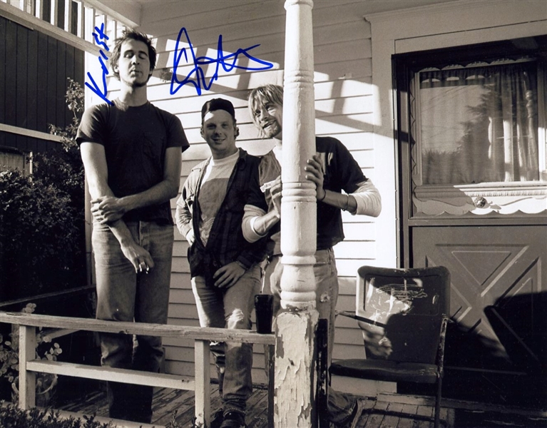 Nirvana: Krist Novoselic & Dan Peters Dual-Signed 11" x 14" Photograph (Beckett/BAS)