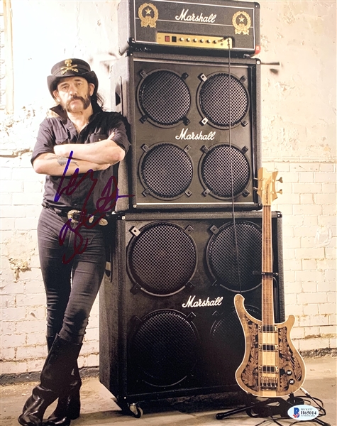 Motorhead: Lemmy Kilmister Signed 11" x 14" Color Photo (Beckett/BAS)