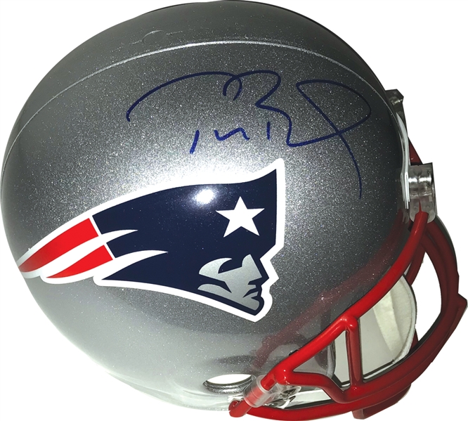 Tom Brady Signed New England Pariots Full-Size Helmet (Tristar)