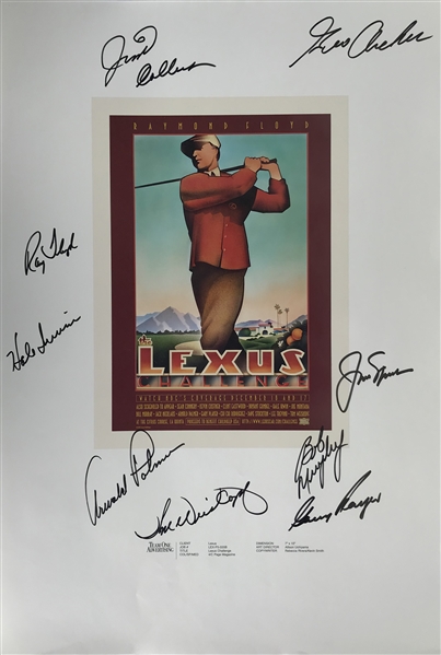 Golf Greats Multi-Signed 20" x 28" Poster w/ Palmer, Nicklaus, Player & Others (Beckett/BAS Guaranteed)