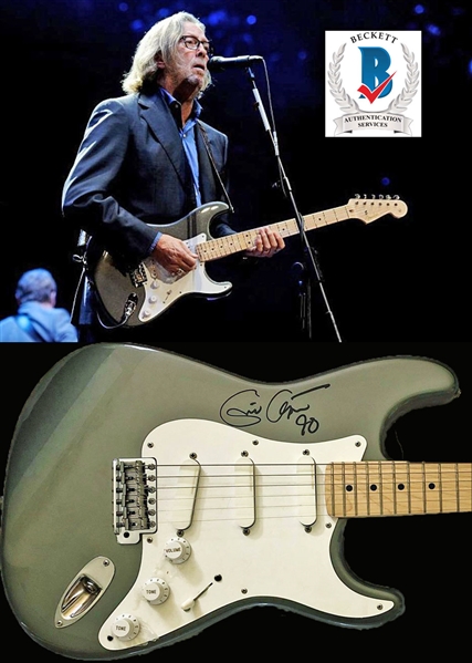 Eric Clapton Signed Fender Personal Signature Model Guitar with Choice "On the Body" Autograph! (Beckett/BAS)
