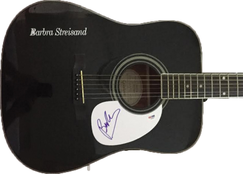 Barbara Streisand Signed Acoustic Guitar (PSA/DNA)