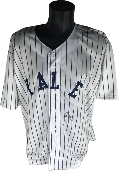 President George H.W. Bush Rare Signed Yale Baseball Jersey (Beckett/BAS)