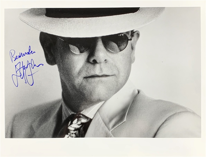 Elton John Signed & Inscribed 8" x 10" B&W Photograph (Epperson/REAL)