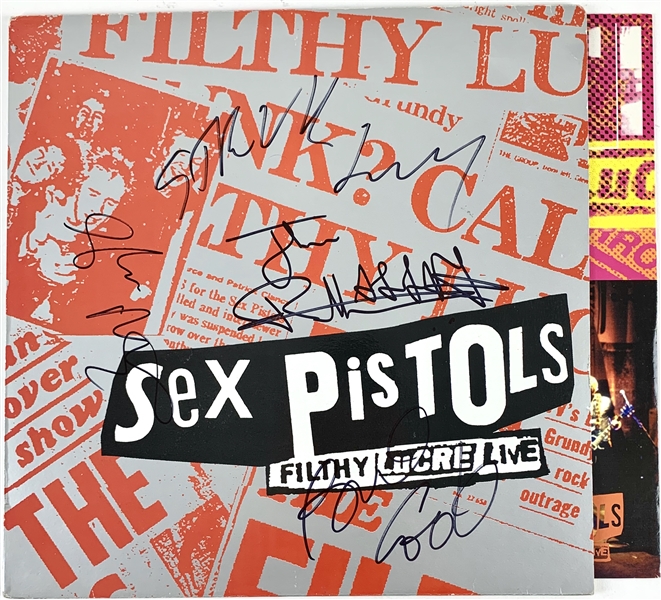 The Sex Pistols Group Signed "Filthy Lucre Live" Record Album (4 Sigs)(Epperson/REAL)