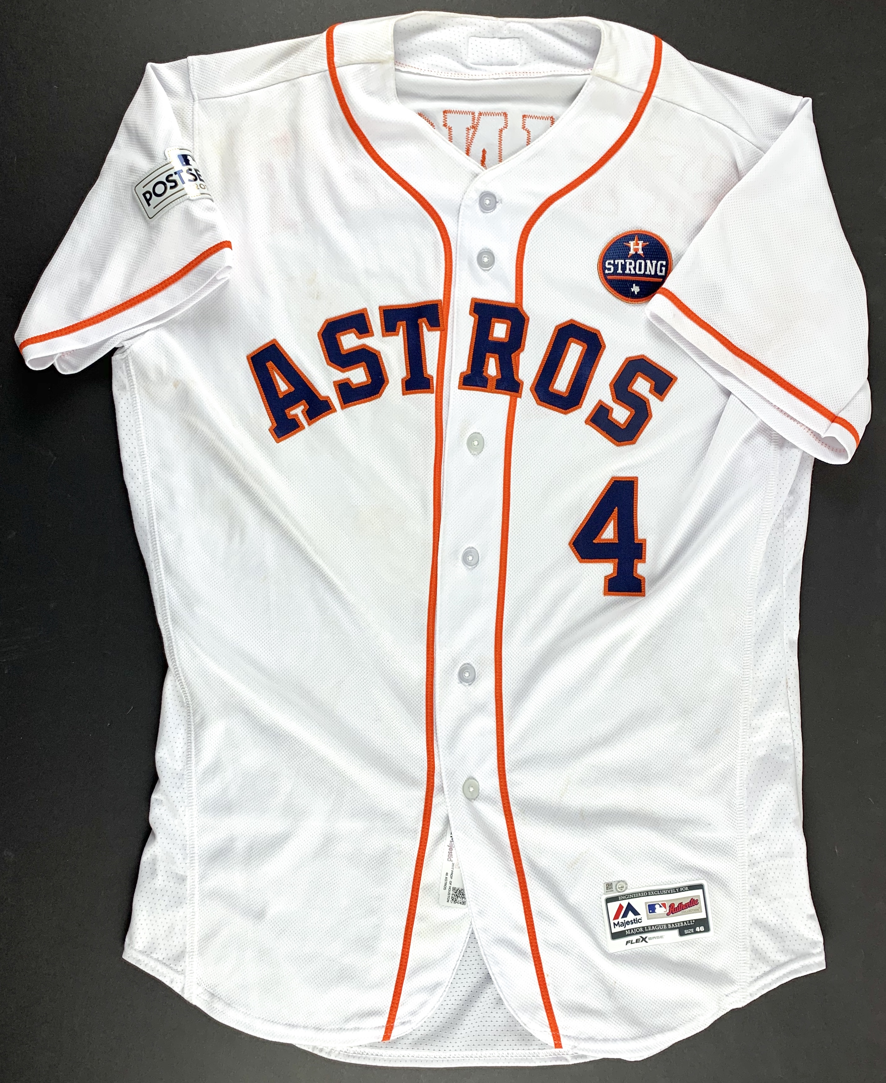 Astros #4 George Springer 2017 World Series Campions Jersey Size