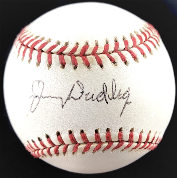Legendary MLB Announcers: Jimmy Dudley Signed OAL Baseball (JSA)