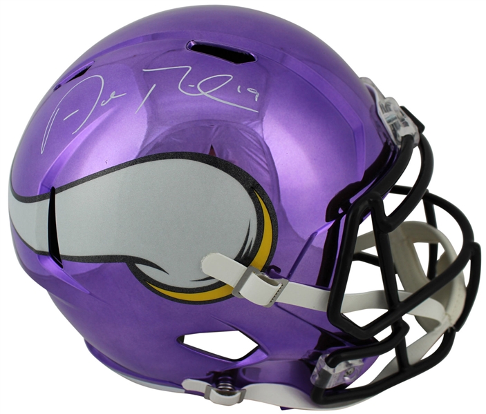 Adam Thielen Signed Full-Sized Chrome-Style Minnesota Vikings Helmet (Beckett/BAS)