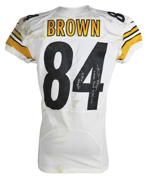 Antonio Brown Game Used & Signed 2013 Pittsburgh Steelers Jersey Versus Oakland Raiders! (Photo Match & Iconic LOA)