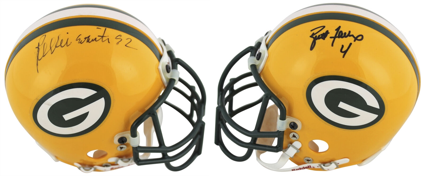 Brett Favre & Reggie White Dual-Signed Green Bay Packers Mini Helmet (Beckett/BAS)