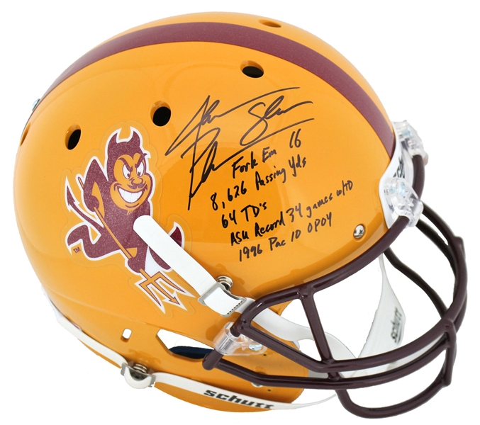 Jake Plummer Signed Full-Sized ASU Helmet w/ Stat Inscriptions (Beckett/BAS)