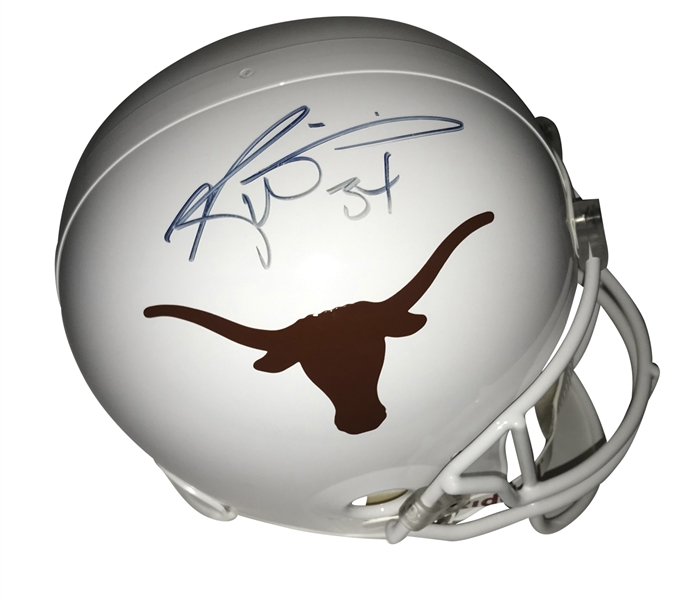 Ricky Williams Signed Texas Longhorn Full Size Replica Helmet (JSA)