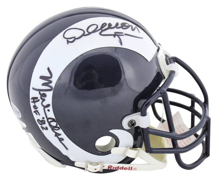 Fearsome Foursome Vintage Signed Los Angeles Rams Mini Helmet (Beckett/BAS)