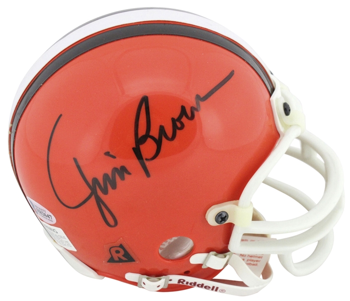 Jim Brown Vintage Signed Cleveland Browns Mini Helmet (Beckett/BAS)