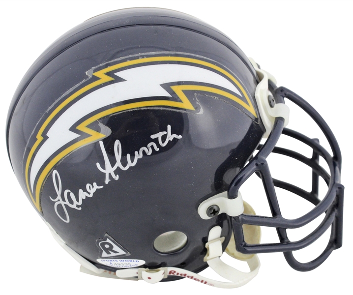 Lance Alworth Vintage Signed San Diego Chargers Mini Helmet (Beckett/BAS)