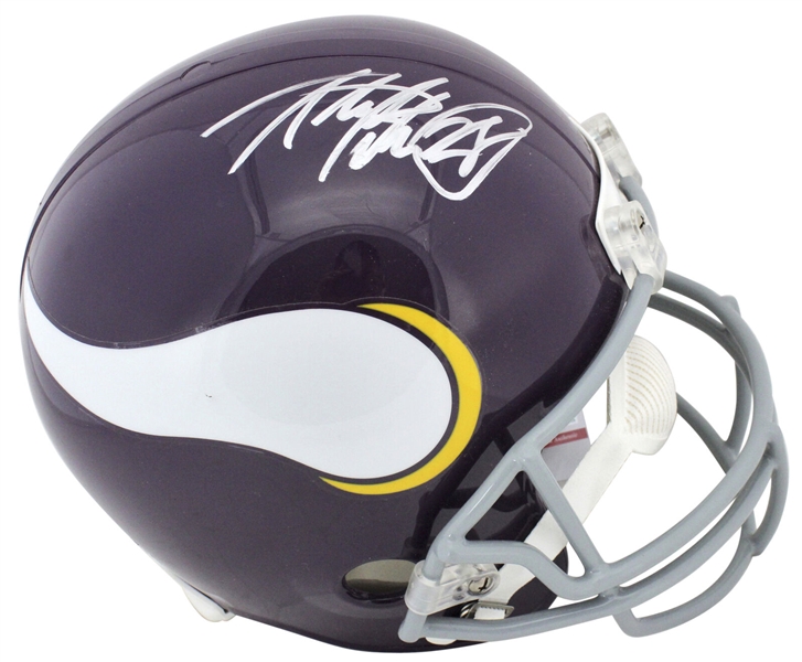 Adrian Peterson Signed Riddell Minnesota Vikings Full Size Replica Helmet (PSA/DNA)