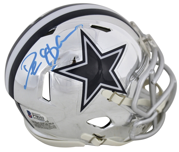 Deion Sanders Signed Riddell Dallas Cowboys Chrome Model Mini Helmet (Beckett/BAS)
