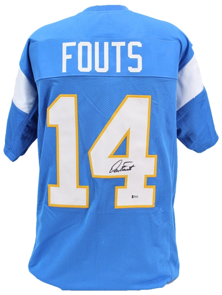 Dan Fouts Signed San Diego Chargers Powder Blue Throwback Style Jersey (Beckett/BAS)