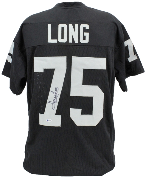 Howie Long Signed Raiders Style Jersey Beckett/BAS)