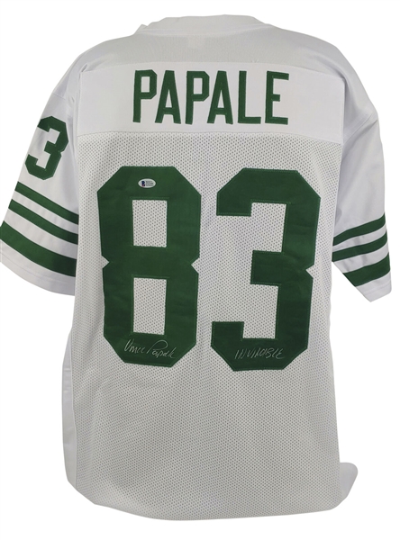 Vincent Papale Signed Philadelphia Eagles Style Jersey with "Invincable" Inscription (Beckett/BAS)