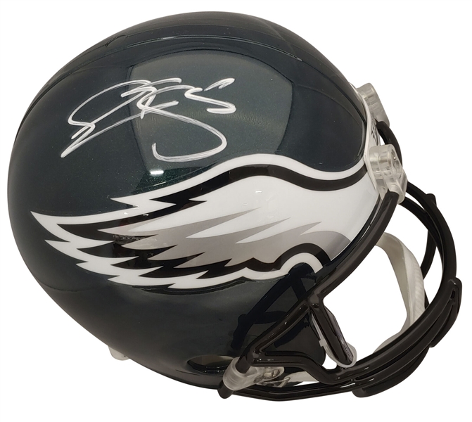 Donovan McNabb Signed Philadelphia Eagles Full Size Replica Model Helmet (Beckett/BAS) 
