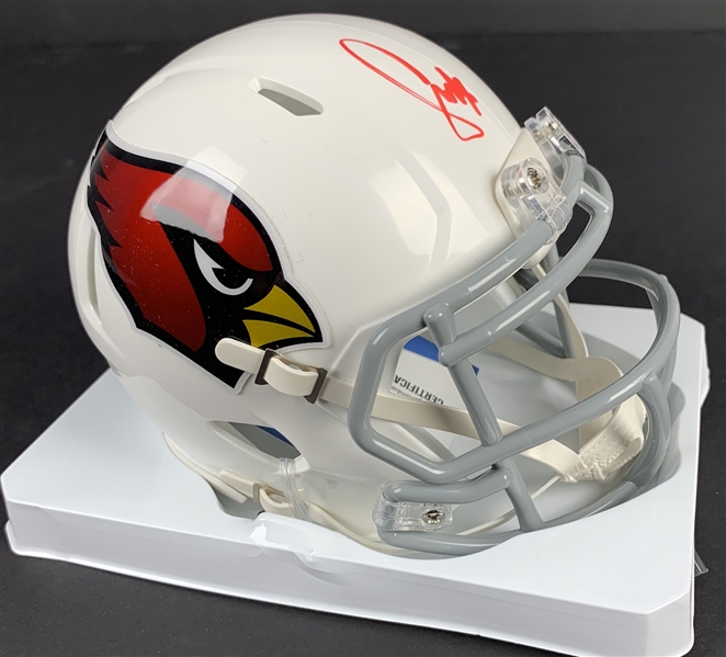 Larry Fitzgerald Signed Arizona Cardinals Speed Style Mini Helmet (Beckett/BAS)