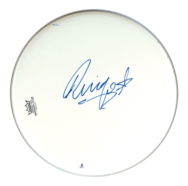 The Beatles: Ringo Starr Signed 14.5" REMO Drumhead (Beckett/BAS)