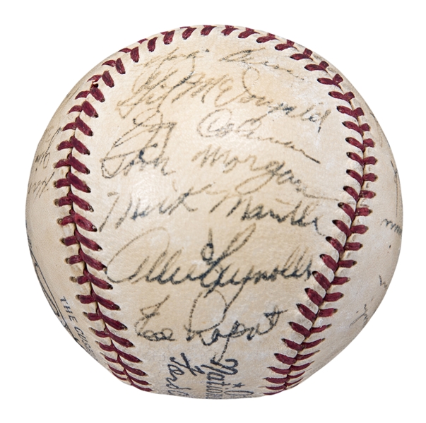 1951 New York Yankees Team Signed ONL Baseball w/ Rare Rookie "Mick Mantle" Autograph! (Beckett/BAS)