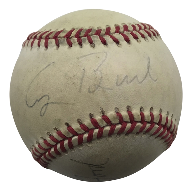 Republican Presidents: Richard Nixon, Gerald Ford & George H.W. Bush Signed OAL Baseball (JSA)