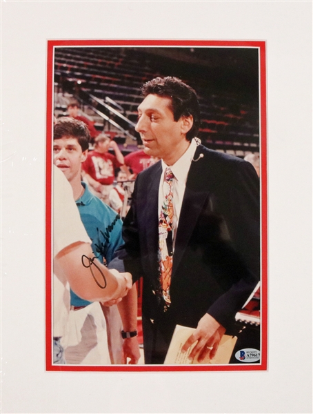 Jim Valvano Signed 8" x 10" Color Basketball Photograph (Beckett/BAS)