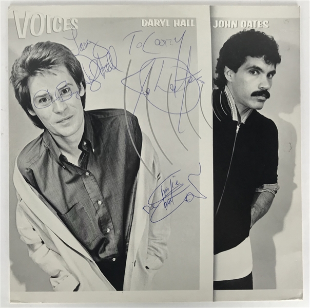 Hall & Oates Vintage Group Signed "Voices" Album w/ 4 Signatures! (Beckett/BAS Guaranteed)