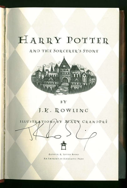 Harry Potter: J.K. Rowling Rare Signed First Edition "Harry Potter & the Sorcerers Stone" Hardcover Book (JSA)