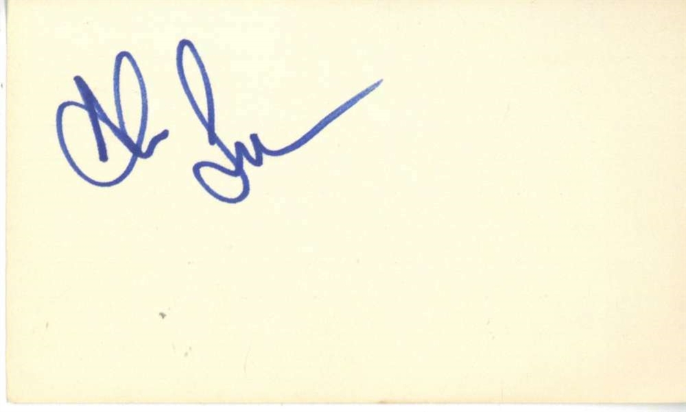 RUSH: Alex Lifeson Vintage Signed 3" x 5" Index Card (Beckett/BAS)