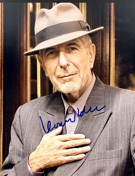 Leonard Cohen Superb Signed 11" x 14" Color Photo (JSA)
