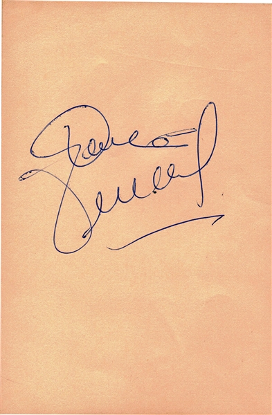 Gene Vincent Rare Signed 4" x 6" Album Page (Beckett/BAS Guaranteed)