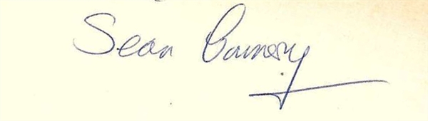 James Bond: Sean Connery Vintage Signed 3" x 5" Album Page (JSA)