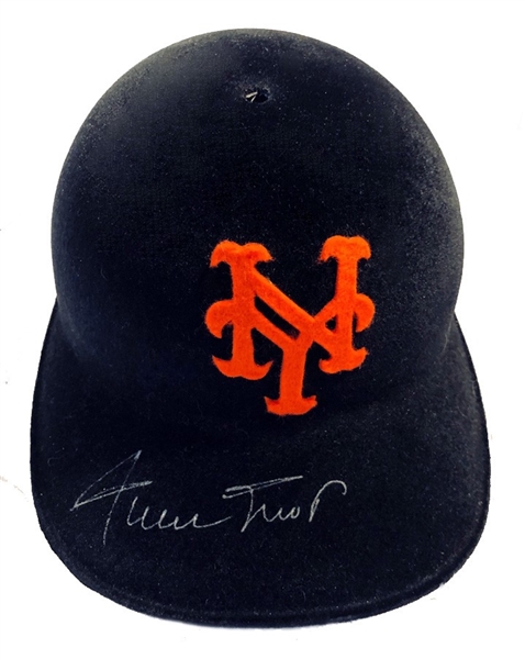 Willie Mays Signed Cooperstown Collection Throwback Helmet (JSA)