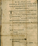 George Washington Signed 8" x 10" Military Discharge Document (Beckett/BAS)