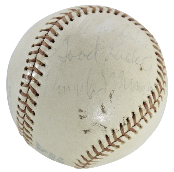 Ultra-Rare Thurman Munson Single Signed OAL (MacPhail) Baseball (JSA)