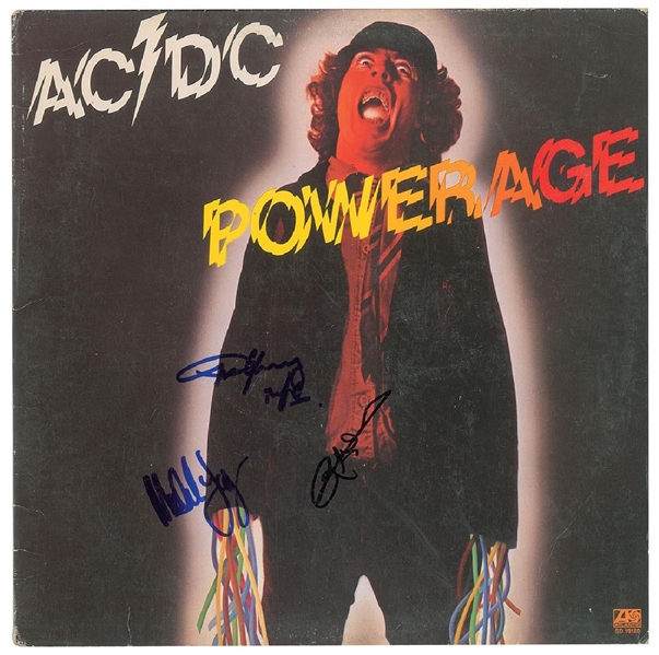 AC/DC Group Signed "Powerage" Record Album with Angus, Malcolm & Cliff (John Brennan Collection)(Beckett/BAS Guaranteed)