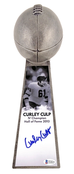Curley Culp Signed Replica Vince Lombardi Trophy (Beckett/BAS)