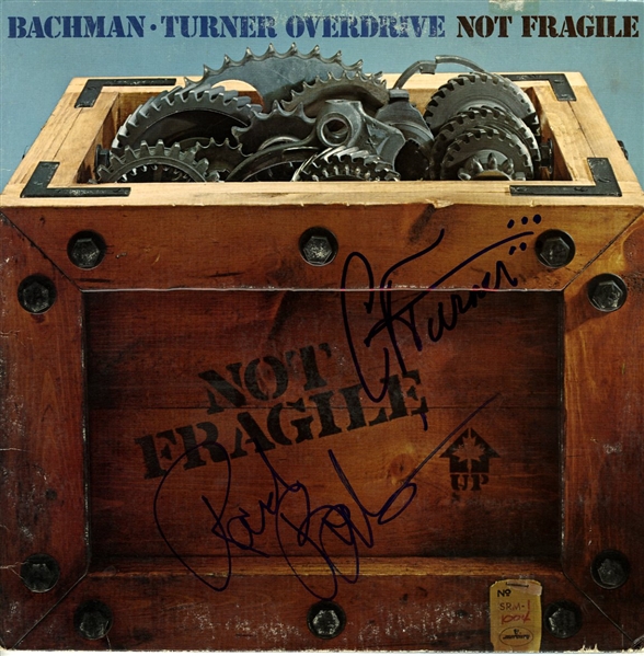 Rare Bachman-Turner Overdrive Signed "Not Fragile" Record Album w/ 2 Signatures (Beckett/BAS)