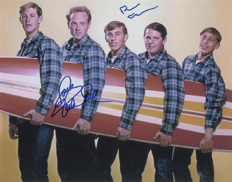 The Beach Boys Group Signed 11" x 14" Color Photo with Wilson & Love (John Brennan Collection)(Beckett/BAS Guaranteed)